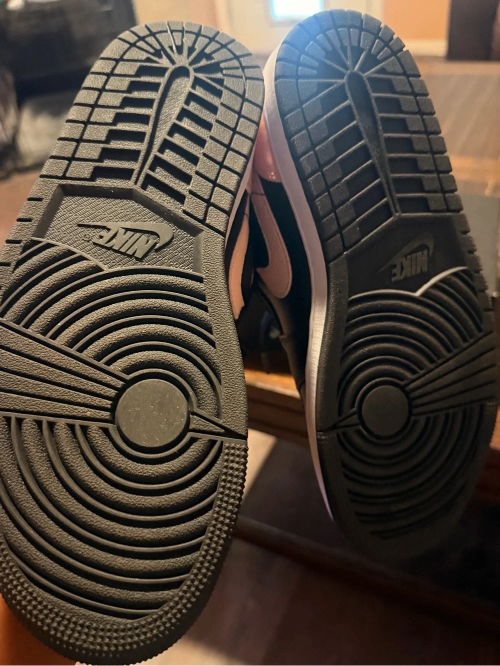 Jordan Men’s Black & Peach Low-Top Sneakers - Picture 9 of 9